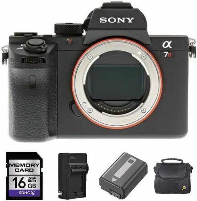 Main image of Sony Alpha a7RII Mirrorless Digital Camera + 2 Batteries, 32GB Card Bundle