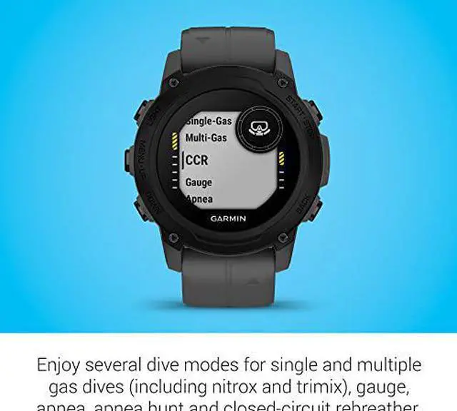 Alt view image 4 of 12 - Descent G1, Rugged Dive Computer, Multiple Dive Modes, Activity Tracking, Slate Gray