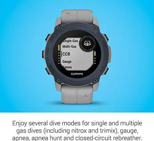 Alt view image 4 of 5 - Descent G1, Rugged Dive Computer, Multiple Dive Modes, Activity Tracking, Powder Gray