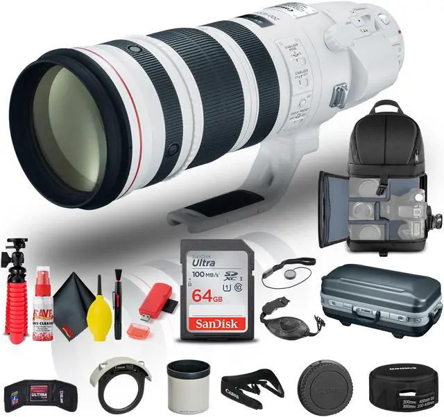 Main image of Canon EF 200-400mm f/4L IS USM Extender 1.4x Lens (5176B002) + BackPack + More