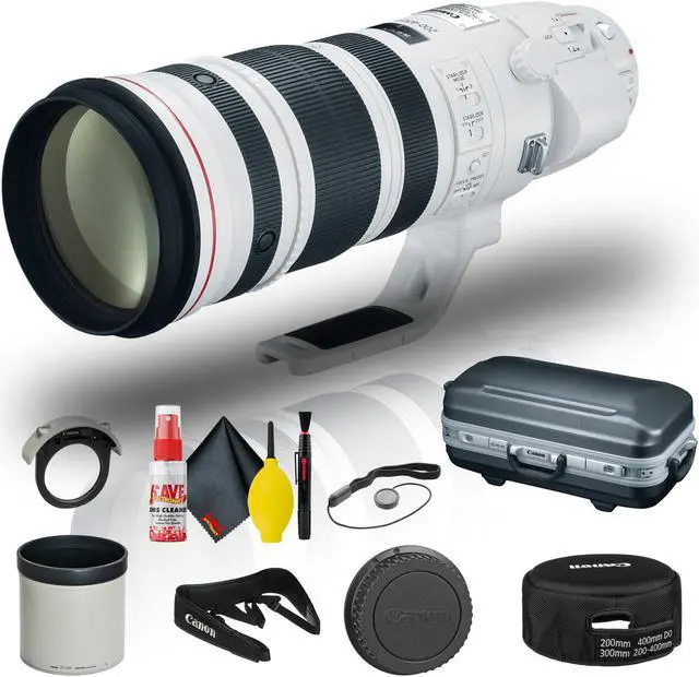 Main image of Canon EF 200-400mm f/4L IS USM Extender 1.4x Lens (5176B002) + Cap Keeper Base Bundle