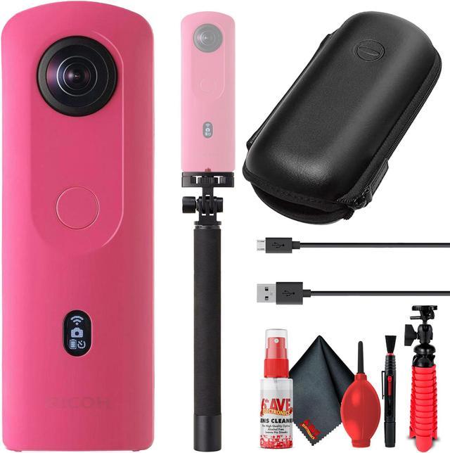 Ricoh Theta SC2 4K 360 Spherical Camera (Pink) with Accessory Kit