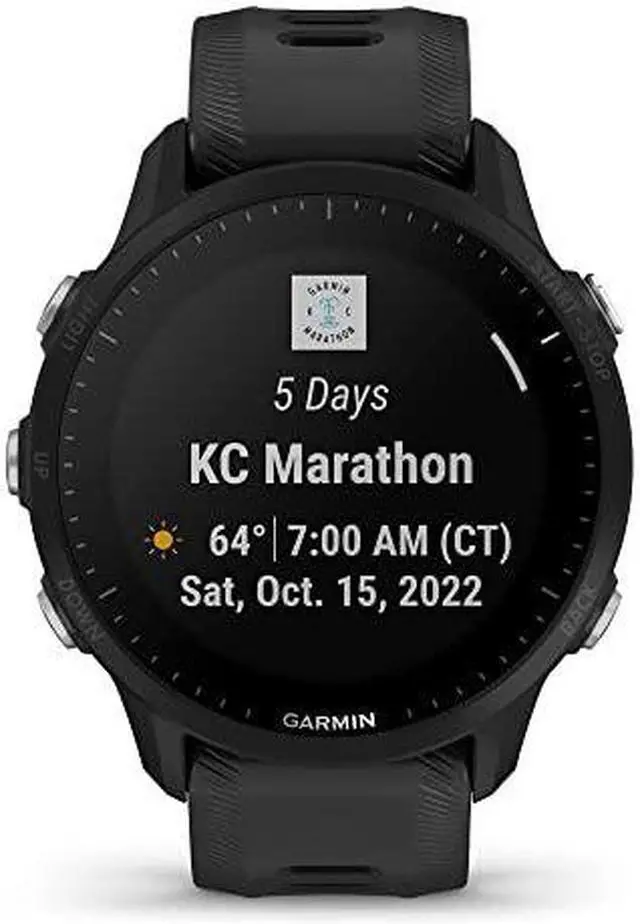 Alt view image 9 of 11 - Garmin Forerunner 955, Black | Smart Watch 010-02638-10