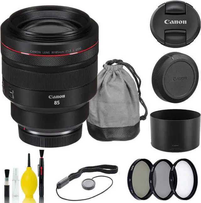 Main image of Canon RF 85mm f/1.2L USM Lens (3447C002) + Filter Kit + Cap Keeper + More