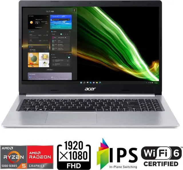Alt view image 7 of 9 - Acer Aspire 5 A515-45-R74Z Slim Laptop | 15.6" Full HD IPS | AMD Ryzen 5 5500U Hexa-Core Mobile Processor | AMD Radeon Graphics | 8GB DDR4 | 256GB NVMe SSD | WiFi 6 | Backlit KB | Windows 11 Home