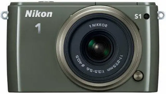 Alt view image 2 of 2 - Nikon 1 S1 10.1 MP HD Digital Camera with 11-27.5mm VR 1 NIKKOR Lens (Khaki) International Version (No warranty)