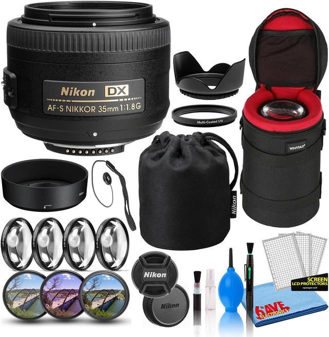 Nikon AF-S DX 35mm f/1.8G Prime Lens (2183) Intl Model Bundle