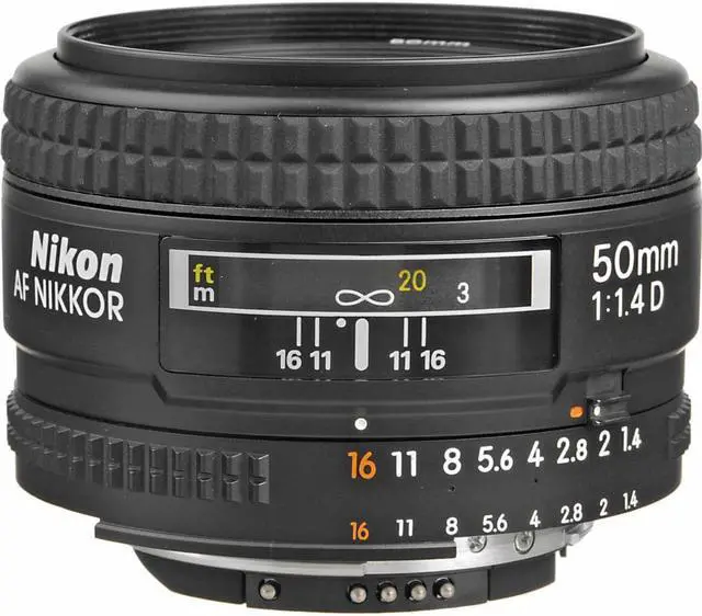 Alt view image 2 of 4 - Nikon AF 50mm f/1.4D Compact Prime Lens (1902) Intl Model Bundle
