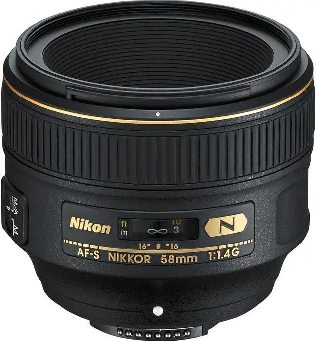 Alt view image 2 of 4 - Nikon AF-S 58mm f/1.4G Compact Prime Lens (2210) Intl Model Bundle