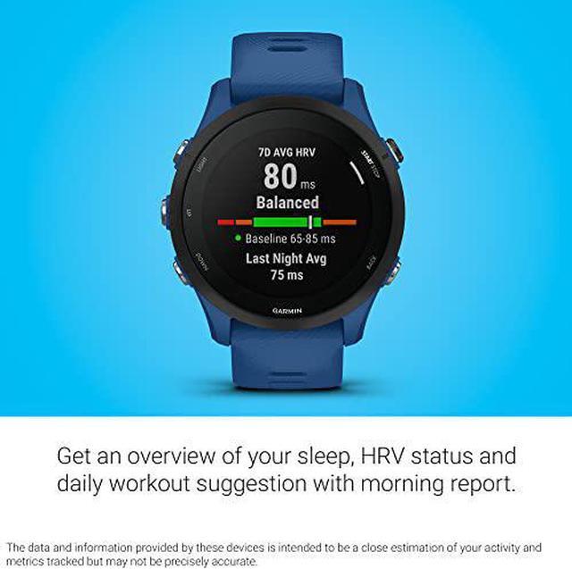 Alt view image 9 of 9 - Garmin Forerunner 255, Tidal Blue | Smart Watch 010-02641-01