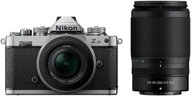 Alt view image 2 of 4 - Nikon Z fc Digital Camera with Dual Lenses (Black, 851090) INTL + FTZ Adapter