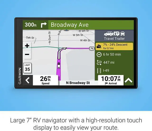 Alt view image 4 of 4 - Garmin RV 795 GPS Navigation for RV's with 6Ave Travel Pack Bundle