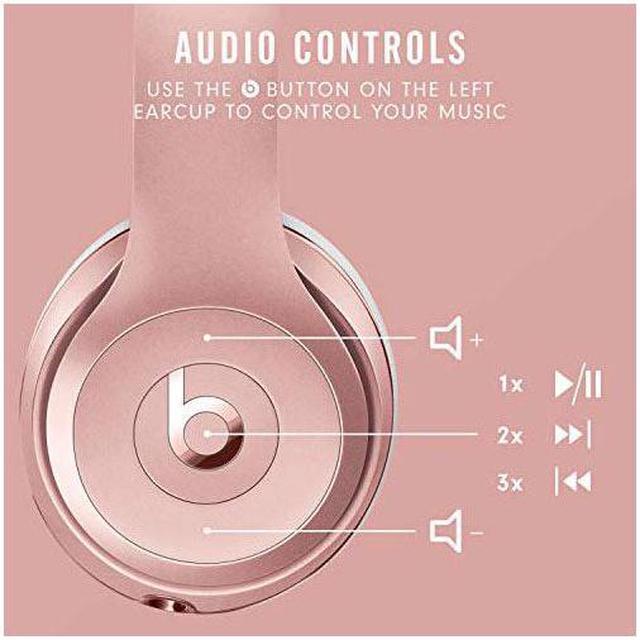 Alt view image 4 of 6 - Apple "Beats by Dr. Dre" Solo3 Wireless Headphones MX442LL/A - Rose Gold ("The Icon Collection")
