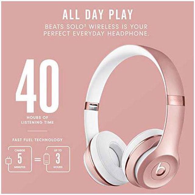 Alt view image 5 of 6 - Apple "Beats by Dr. Dre" Solo3 Wireless Headphones MX442LL/A - Rose Gold ("The Icon Collection")