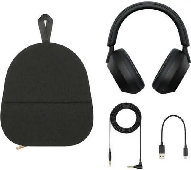Alt view image 13 of 20 - Sony WH1000XM5B Noise-Canceling Over-Ear Headphones - Black