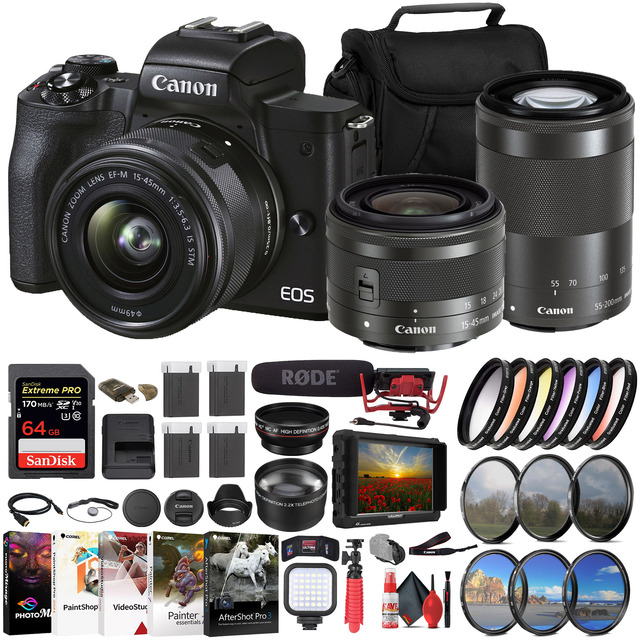 Vivitar 49MM 2.2x Telephoto Zoom Lens For Canon EOS M50 – Fits 15-45mm Kit Lens, 4K/8K HD