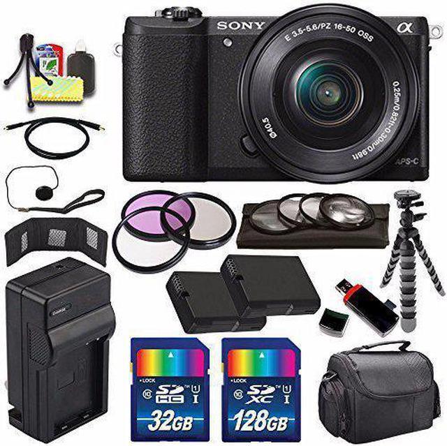 Main image of Sony Alpha a5100 Mirrorless Digital Camera with 16-50mm Lens (Black) + Battery + Charger + 160GB Bundle 8 - Internationa