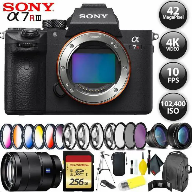 Main image of Sony Alpha a7R III Mirrorless Digital Camera + 256GB Memory Card + Sony FE 70-200mm Lens