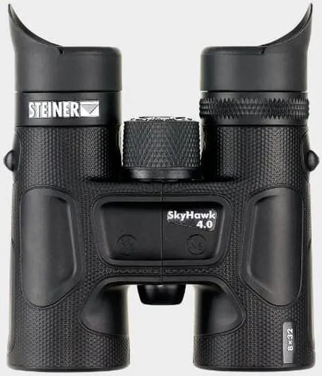 Alt view image 3 of 4 - Steiner SkyHawk 4.0 8x32 Binoculars (23360900) Bundle with Padded Backpack, Floating Wrist Strap, and 6Ave Cleaning Kit
