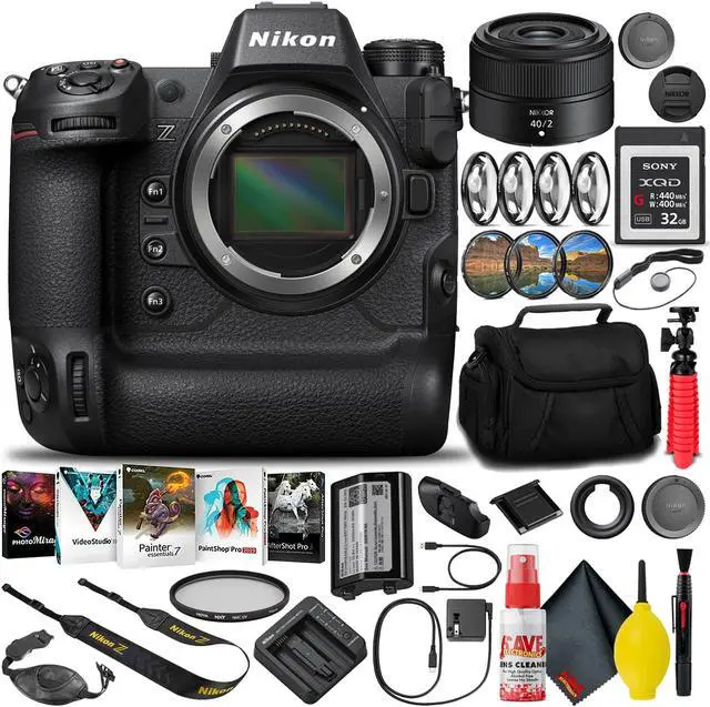 Main image of Nikon Z9 Mirrorless Camera (1669) with 40mm Lens + 32GB XQD Card (INTL)