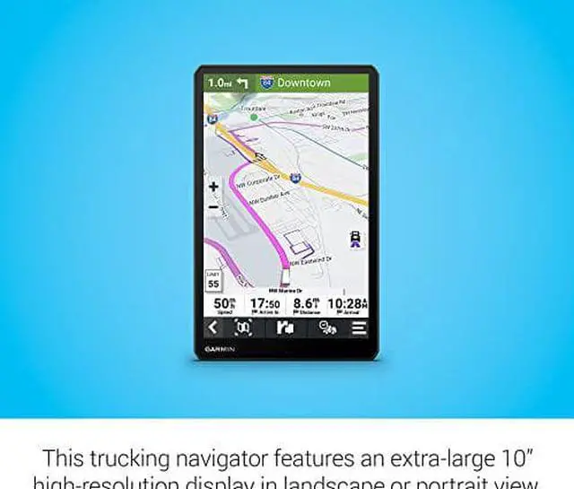Alt view image 3 of 4 - Garmin dzl OTR1010, Extra-Large, Easy-to-Read 10 GPS Truck Navigator, Custom Truck Routing, High-Resolution Birdseye Satellite Imagery, Directory of Truck & Trailer Services