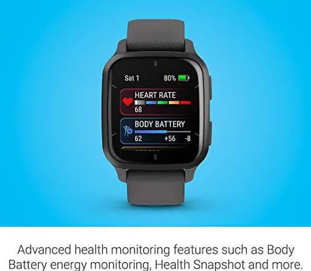 Alt view image 4 of 20 - Garmin Venu® Sq 2 GPS Smartwatch, Slate and Shadow Gray, 40 mm