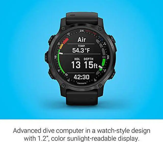 Alt view image 3 of 14 - Garmin Descent Mk2S, Smaller-Sized Watch-Style Dive Computer, Multisport Training/Smart Features, Gray with Black Silicone Band, (010-02403-03)