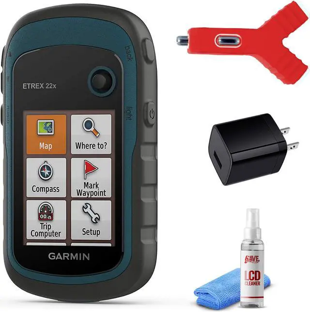 Main image of Garmin eTrex 22x, Handheld GPS Navigator with 6Ave Travel Kit (010-02256-00)