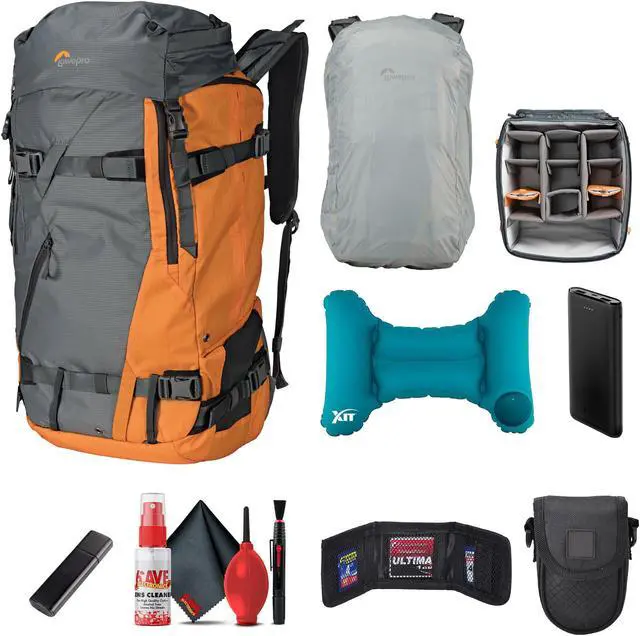 Main image of Lowepro Powder Backpack 500 AW (Gray and Orange) With 6Ave Photography Kit