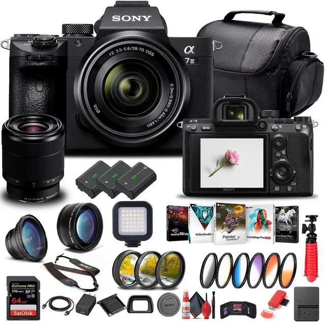 Main image of Sony Alpha a7 III Mirrorless Camera W/ 28-70mm Lens ILCE7M3K/B - Starter Bundle
