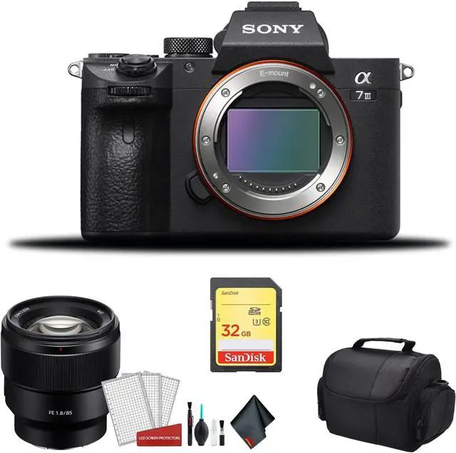 Main image of Sony Alpha a7 III Full Frame Mirrorless Digital Camera (Body Only) ILCE7M3/B - Bundle Kit with Sony FE 85mm f/1.8 Lens +