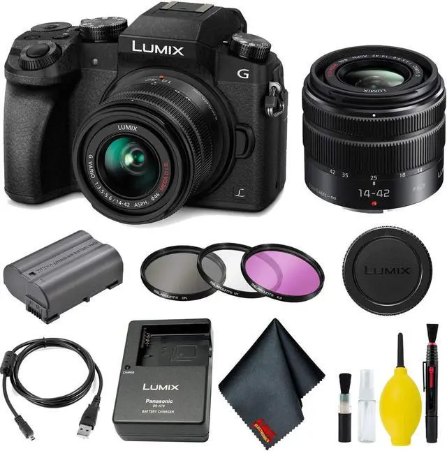 Alt view image 5 of 5 - Panasonic Lumix DMC-G7 Mirrorless Micro Four Thirds Digital Camera with 14-42mm Lens Basic Bundle