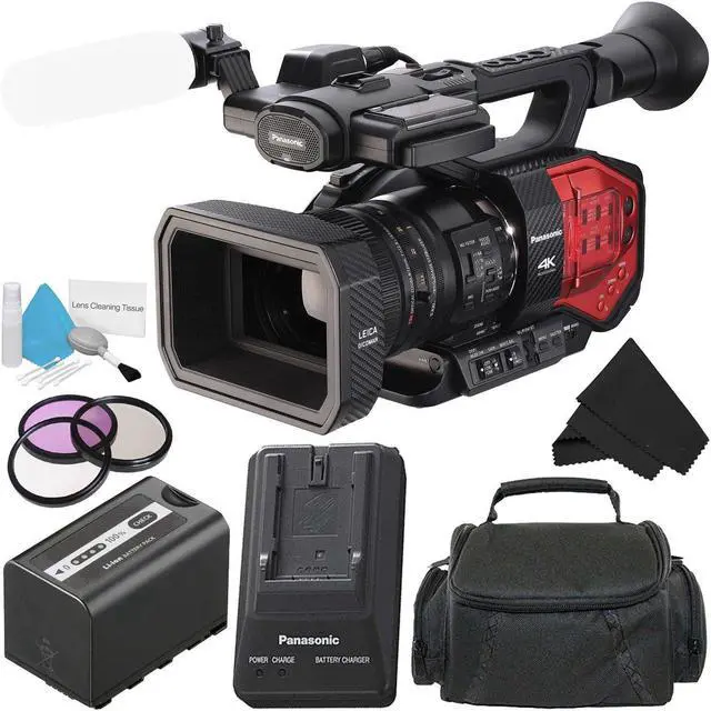 Alt view image 6 of 6 - Panasonic AG-DVX200 4K Professional Camcorder with Four Thirds Sensor and Integrated 13x Leica Zoom Lens - Silver Level Bundle