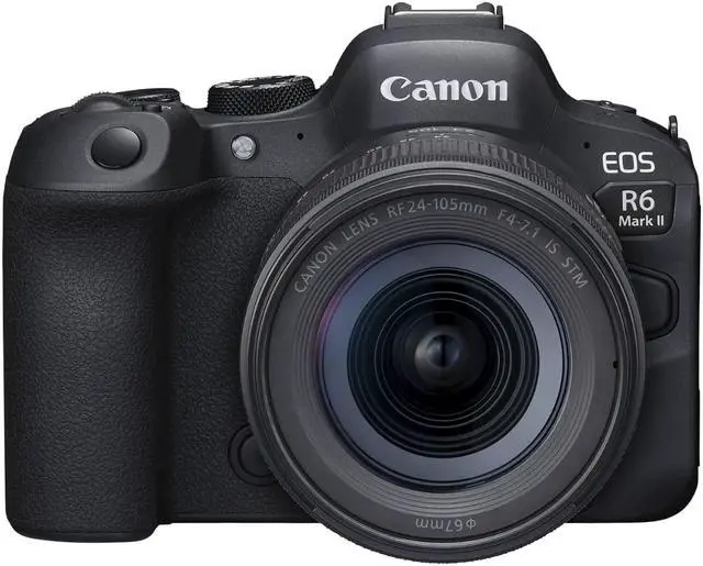 Main image of Canon EOS R6 Mark II Mirrorless Camera with RF 24-105mm f/4-7.1 IS STM Lens, Black