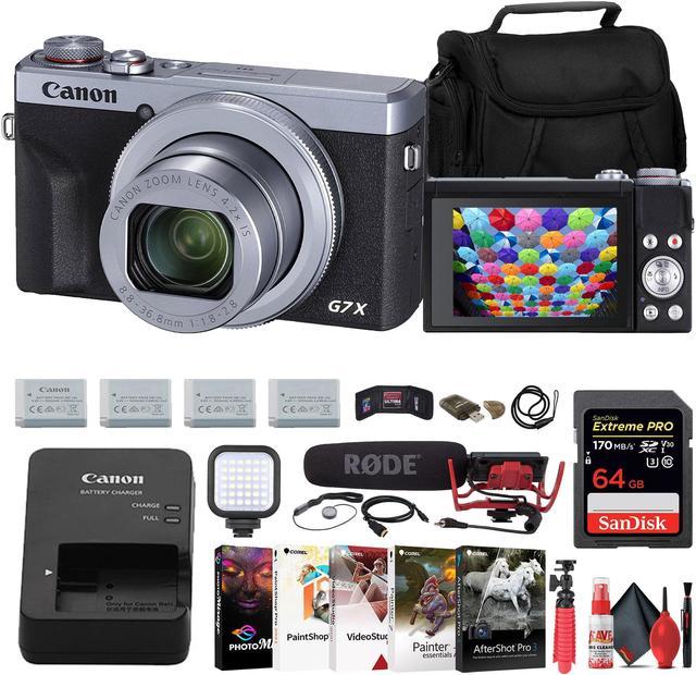Canon PowerShot G7 X Mark III Digital Camera + Mic + 64GB Card + 3 x  Battery + More 