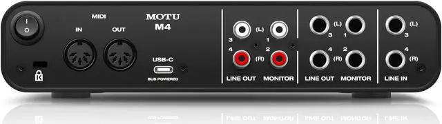 Alt view image 13 of 17 - MOTU M4 4x4 USB-C Audio Interface