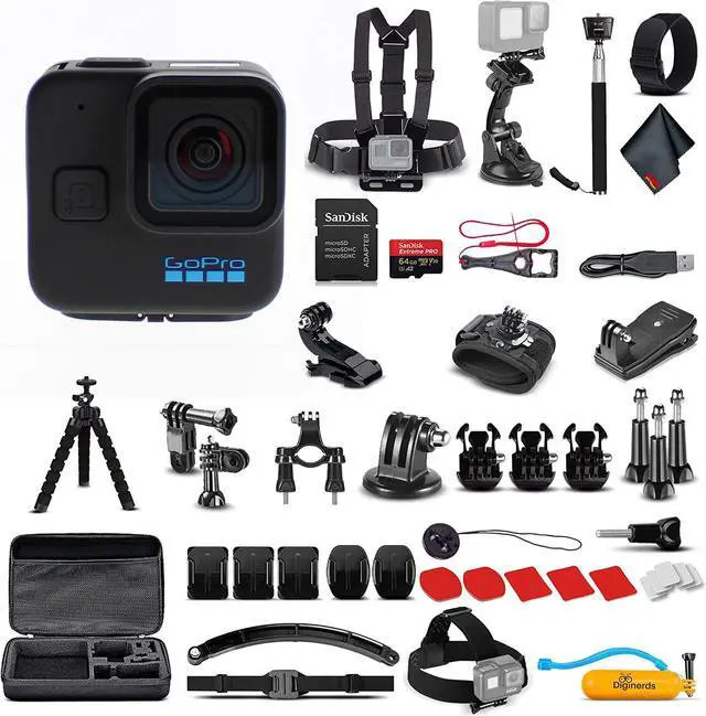 Main image of GoPro HERO11Black Mini - Waterproof Action Camera 50 In 1 Accessory Bundle + More