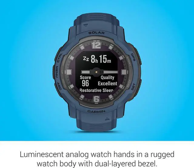 Alt view image 3 of 4 - Garmin Instinct Crossover Solar Smartwatch with Standard Accessories