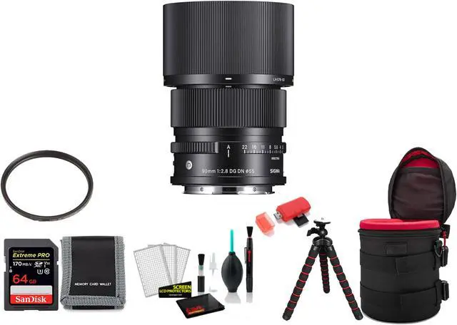 Main image of Sigma 90mm f/2.8 DG DN Contemporary Lens for Leica L 261969 with Memory Card