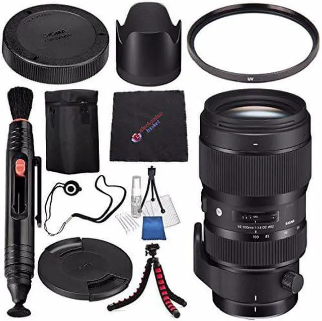 Alt view image 2 of 3 - Sigma 50-100mm f/1.8 DC HSM Art Lens for Canon EF #693954 + Lens Pen Cleaner + Microfiber Cleaning Cloth + Lens Capkeeper + Flexible Tripod Bundle (International Model No Warranty)