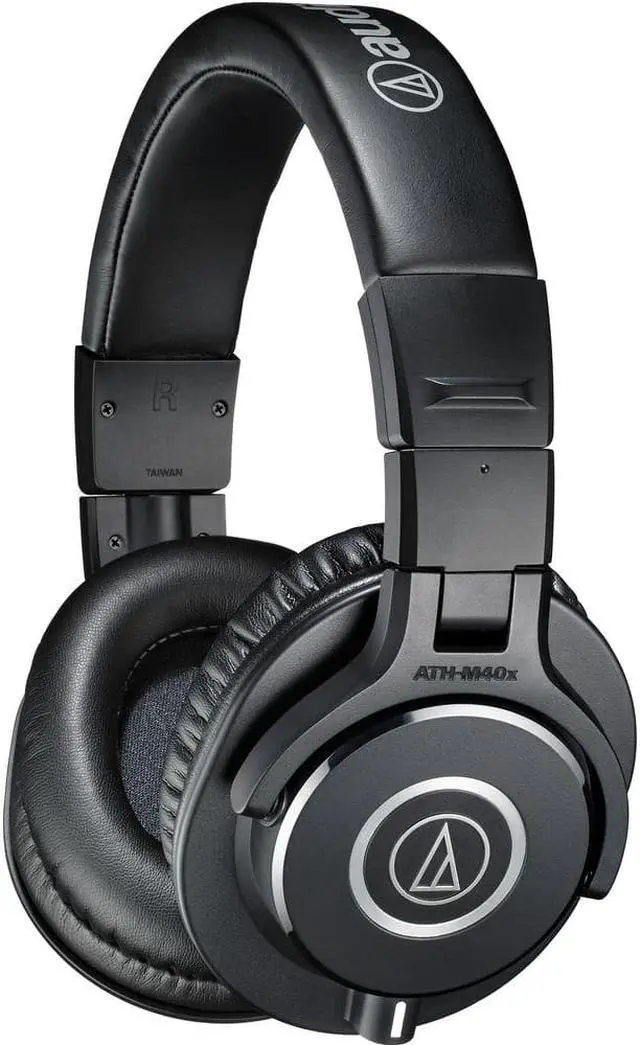 Alt view image 2 of 4 - Audio-Technica ATH-M40x Professional Studio Monitor Headphones with Accessories