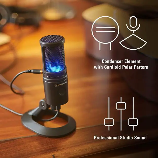 Alt view image 4 of 15 - Audio-Technica AT2020USB-X Cardioid Condenser USB Microphone