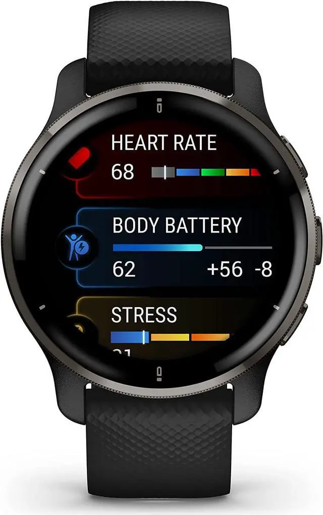 Alt view image 12 of 20 - Garmin Venu 2 Plus GPS Smartwatch - Slate Bezel with Black Case 010-02496-01