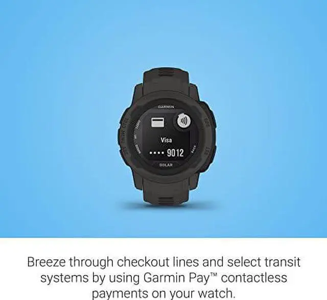 Alt view image 8 of 9 - Garmin Instinct 2S Solar, Graphite | Solar Charging GPS Smart Watch 010-02564-10