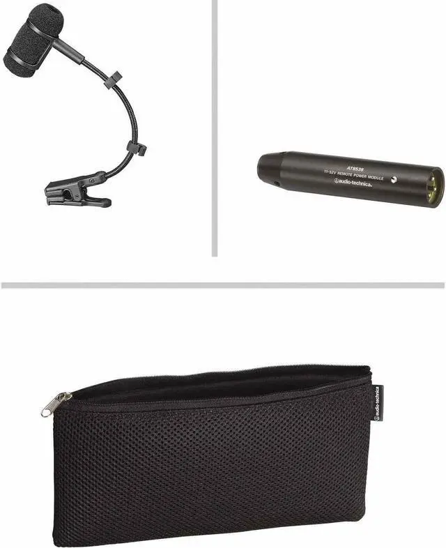 Alt view image 4 of 4 - Audio-Technica PRO 35 Cardioid Condenser Clip-on Instrument Microphone with 10-Foot XLR Cable, Carrying Case, 6Ave Clean