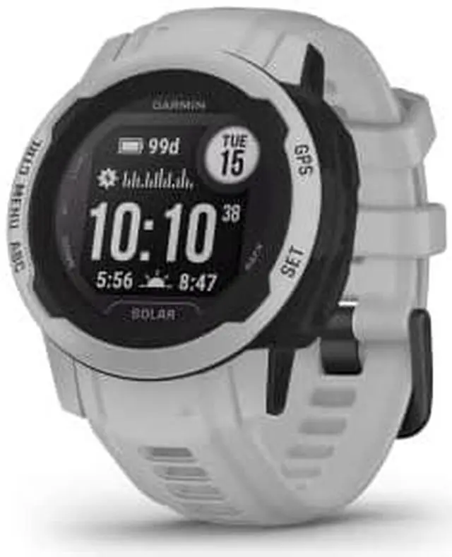 Alt view image 5 of 9 - Garmin Instinct 2S Solar, Mist Gray | Solar Charging GPS Smart Watch 010-02564-11
