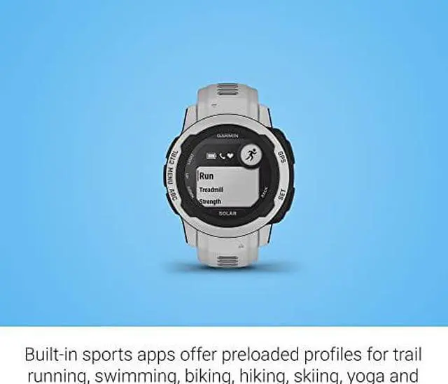 Alt view image 7 of 9 - Garmin Instinct 2S Solar, Mist Gray | Solar Charging GPS Smart Watch 010-02564-11