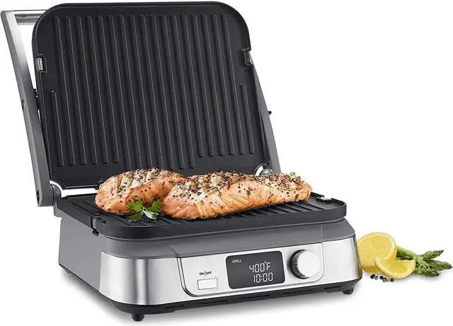 Alt view image 8 of 9 - Cuisinart GR-5BP1 Electric Griddler, Stainless Steel