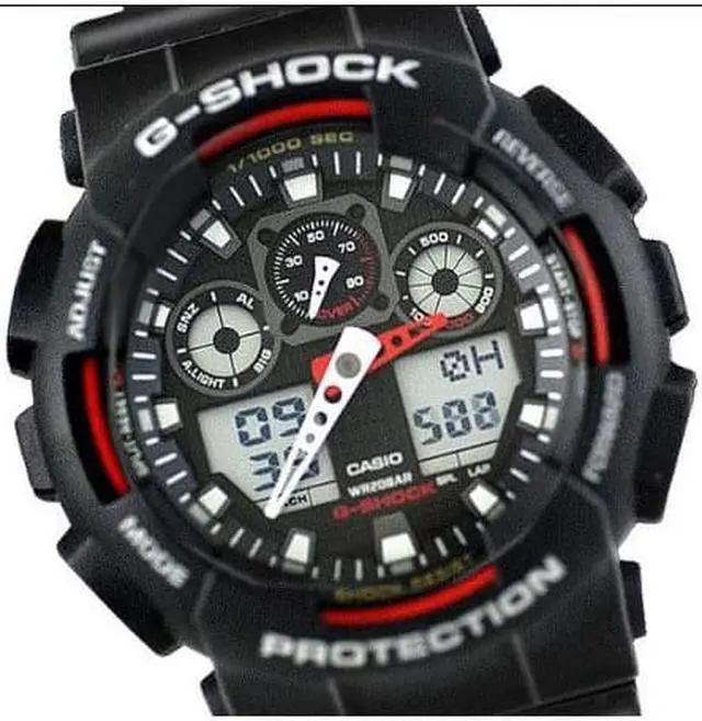 Alt view image 4 of 11 - Casio GA100-1A4 Men's G-Shock Anti-Magnetic X-Large G Watch