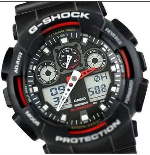 Alt view image 3 of 11 - Casio GA100-1A4 Men's G-Shock Anti-Magnetic X-Large G Watch